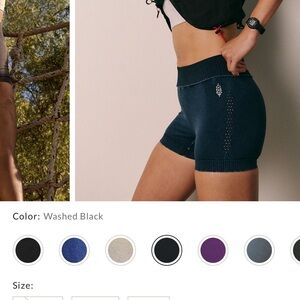 FP Movement by Free People Good Karma Running Shorts in washed black